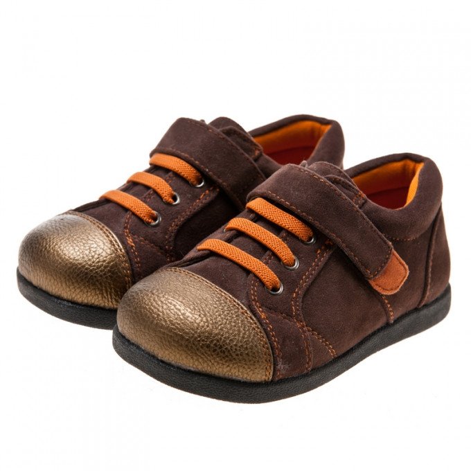 Фото - стильные ботиночки коричневого цвета (23 размер) цена 359 грн. за пару - Леопольд
