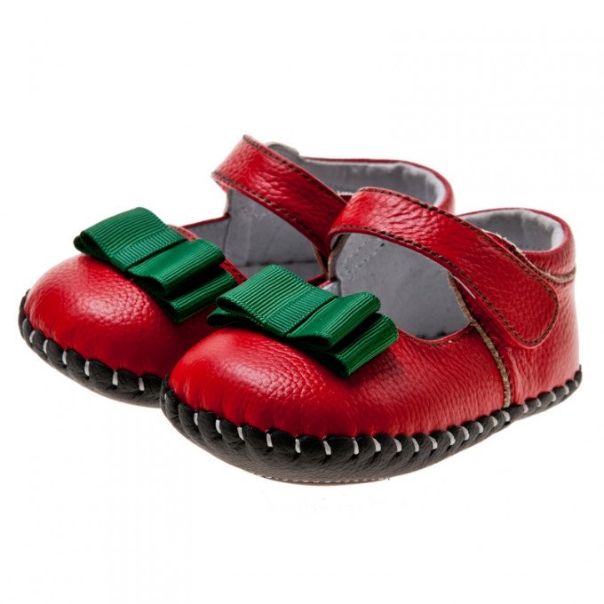 Фото - красные туфельки с бантиками цена 424 грн. за пару - Леопольд