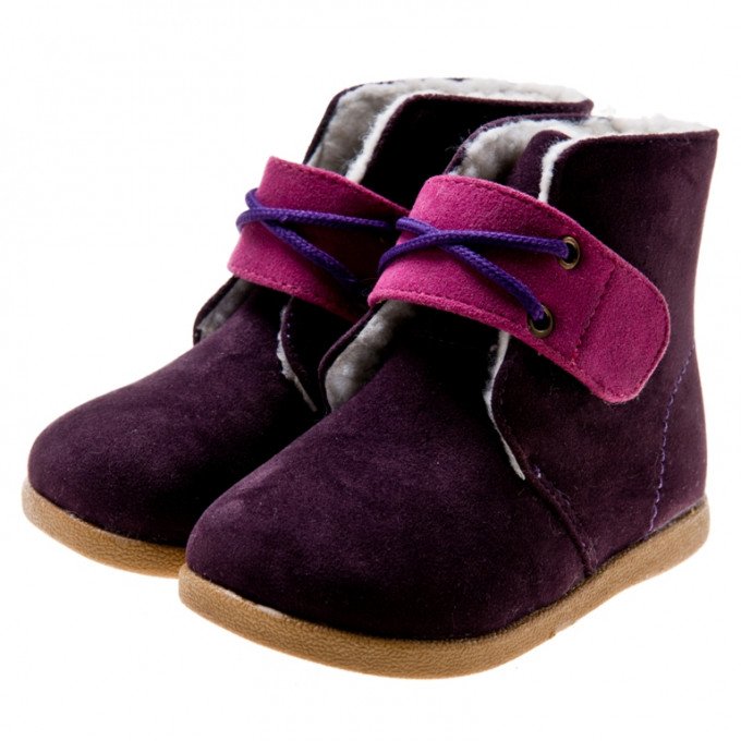 Фото - оригинальные фиолетовые ботиночки для девочки цена 365 грн. за пару - Леопольд