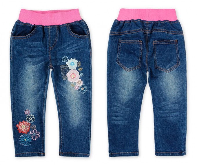 Фото - джинсы с потертостями для девочки цена 295 грн. за штуку - Леопольд
