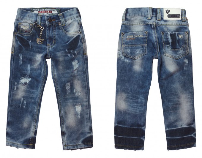 Фото - отличные джинсы с потертостями для мальчика цена 485 грн. за штуку - Леопольд
