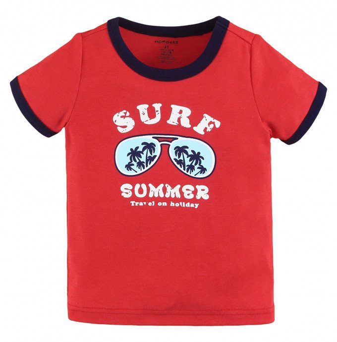 Фото - красивая красная футболочка Серфинг для мальчика цена 185 грн. за штуку - Леопольд