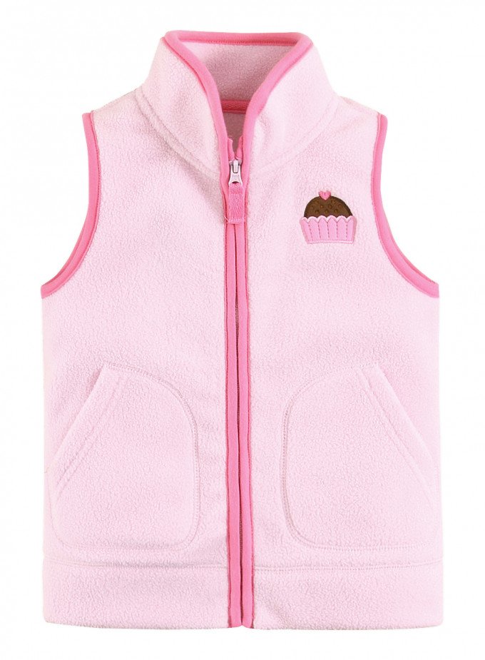 Фото - нежно-розовая флисовая жилеточка для девочки цена 295 грн. за штуку - Леопольд