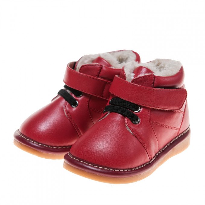 Фото - красные теплые ботиночки для девочки цена 665 грн. за пару - Леопольд