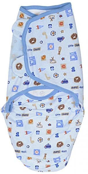 Фото - голубая пеленка-кокон SwaddleMe для новорожденного цена 275 грн. за штуку - Леопольд