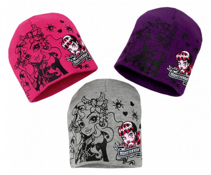 Фото - демисезонная шапка для модницы с Monster High цена 155 грн. за штуку - Леопольд