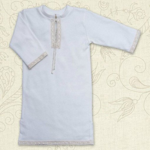 Фото - белая рубашечка для крестин цена 225 грн. за штуку - Леопольд