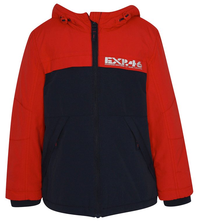 Фото - красная с темно-синим демисезонная курточка для мальчика цена 795 грн. за штуку - Леопольд