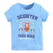 Картинка, голубая футболочка "Scooter" для мальчика