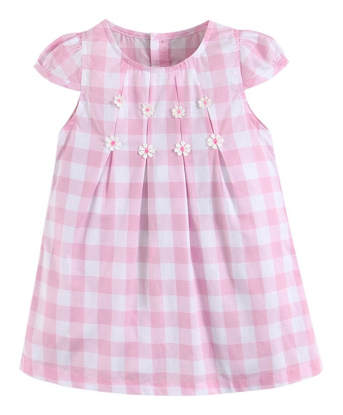 Фото - летнее платье в розовую клеточку для модницы цена 295 грн. за штуку - Леопольд