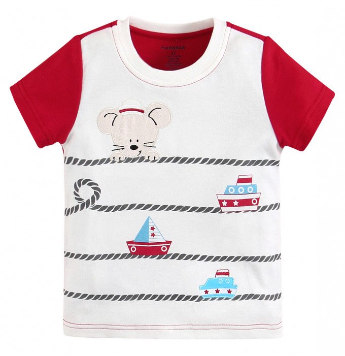 Фото - красивая футболочка Мышка-моряк для мальчика цена 215 грн. за штуку - Леопольд