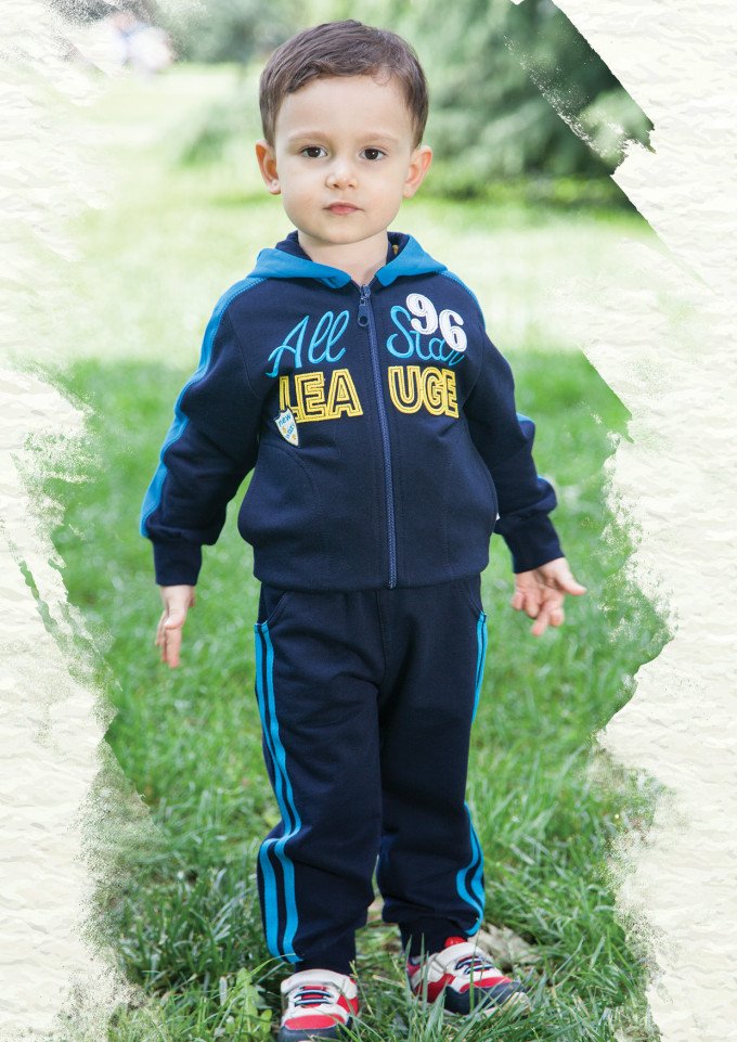 Фото - темно-синий трикотажный спортивный комплект для мальчика цена 415 грн. за комплект - Леопольд
