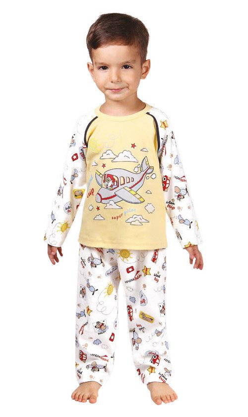 Фото - веселая пижамка Супер пилот для мальчика цена 245 грн. за комплект - Леопольд