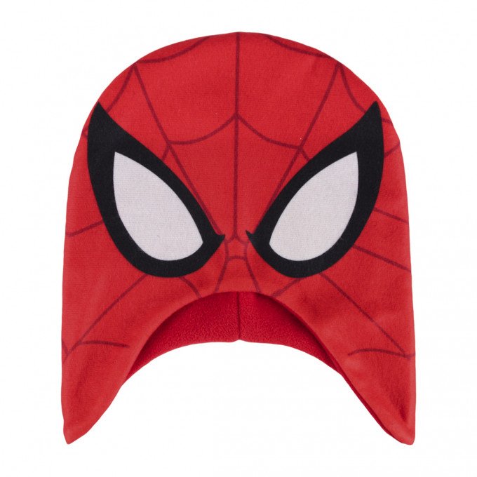 Фото - красная флисовая шапка Человек-паук для мальчика цена 135 грн. за штуку - Леопольд