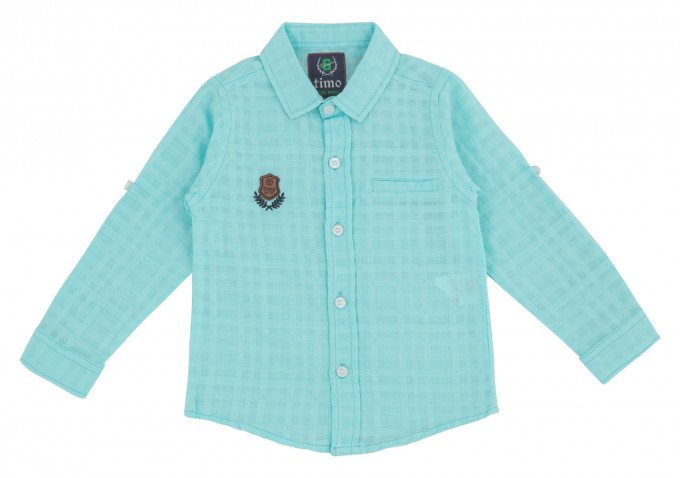 Фото - светло-бирюзовая рубашечка для мальчика цена 245 грн. за штуку - Леопольд
