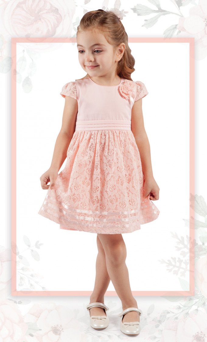 Фото - очаровательное светло-персиковое и молочное платье для модницы цена 445 грн. за штуку - Леопольд