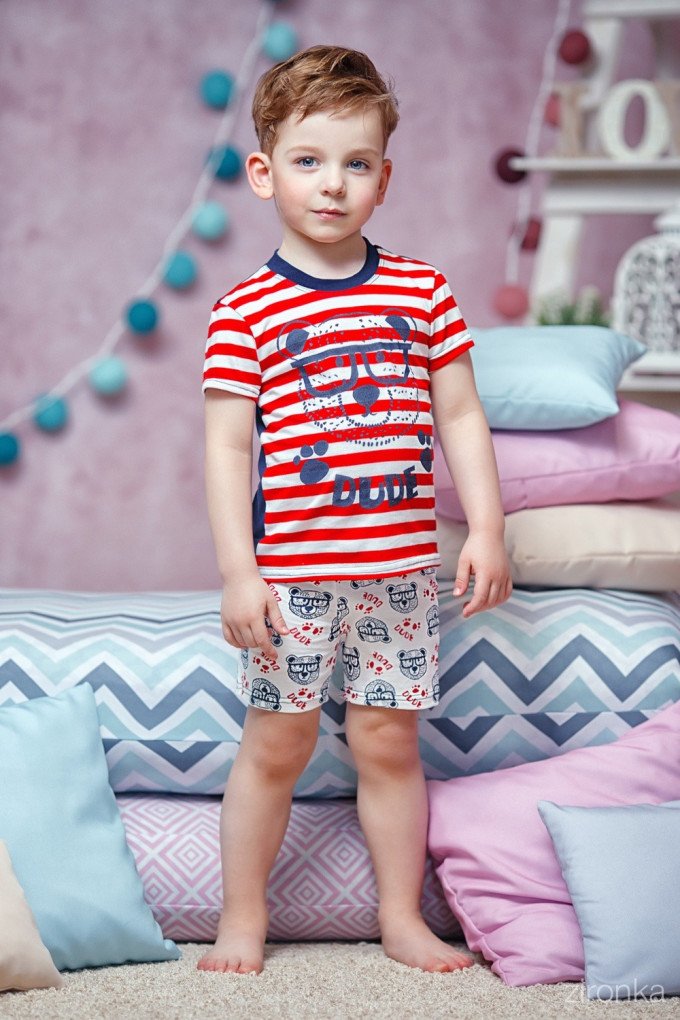 Фото - легкая пижамка для мальчика цена 199 грн. за комплект - Леопольд