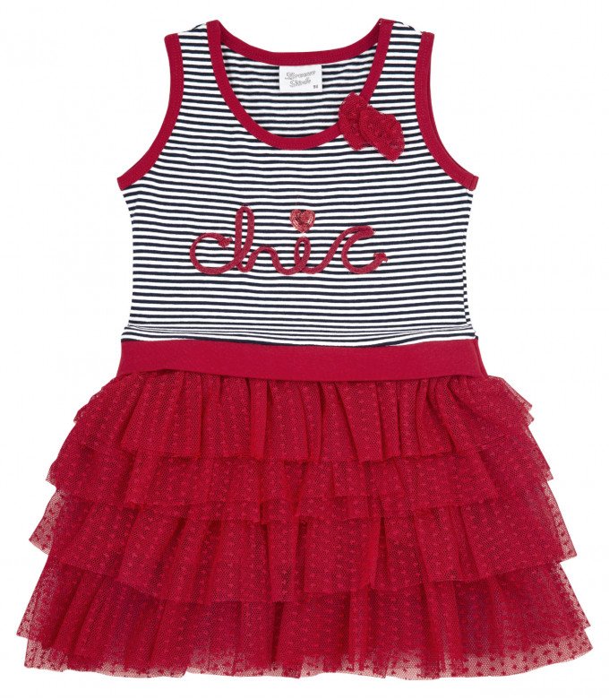 Фото - полосатое платье с красной юбочкой цена 305 грн. за штуку - Леопольд