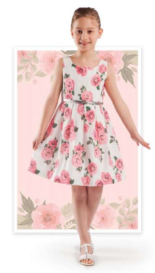 Фото - нарядное платье молочного цвета с розами цена 435 грн. за штуку - Леопольд