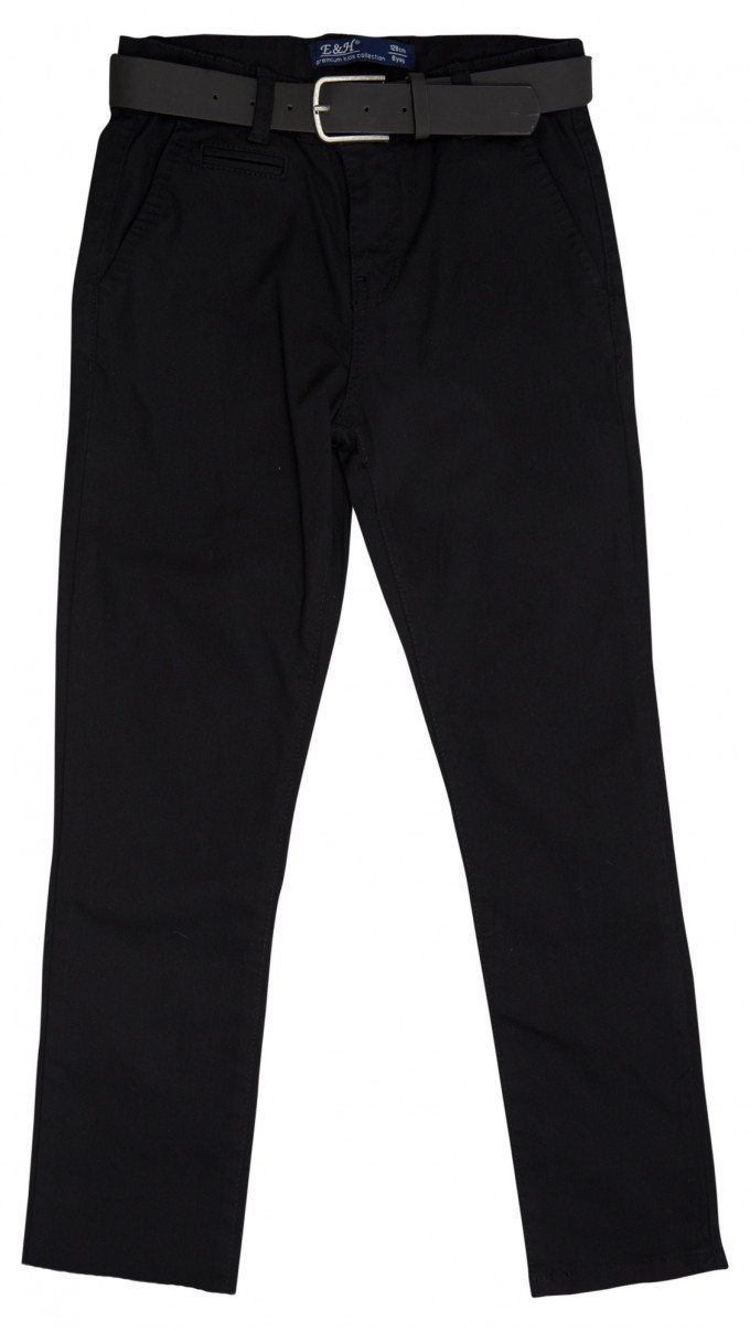 Фото - красивые черные штаны с поясом для мальчика цена 465 грн. за штуку - Леопольд