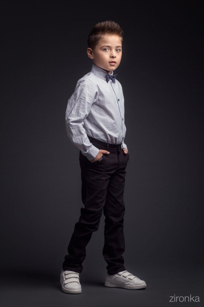 Фото - черные школьные штанишки для мальчика цена 495 грн. за штуку - Леопольд