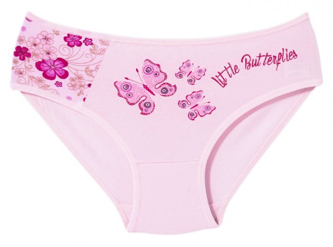 Фото - нежно-розовые трусики с яркими бабочками для девочки цена 33 грн. за штуку - Леопольд