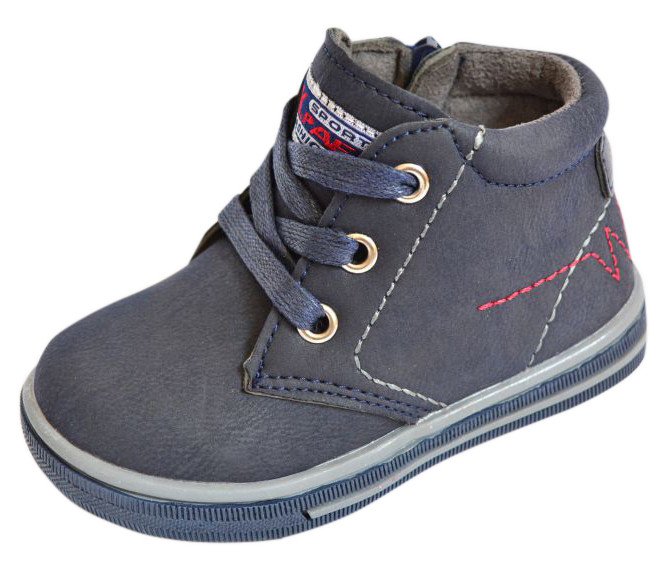 Фото - темно-синие нубуковые ботиночки на шнуровке унисекс цена 245 грн. за пару - Леопольд
