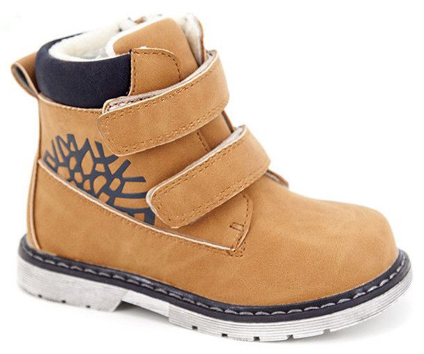 Фото - утепленные нубуковые ботинки цвета кемел для мальчика цена 370 грн. за пару - Леопольд
