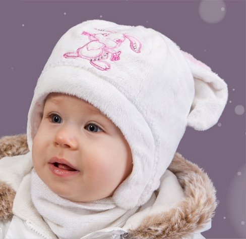 Фото - зимняя шапочка Зая для малышки цена 110 грн. за штуку - Леопольд