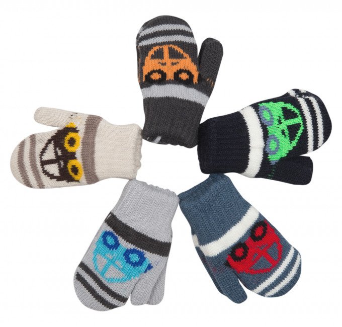 Фото - зимние рукавички с машинками для мальчика цена 99 грн. за пару - Леопольд