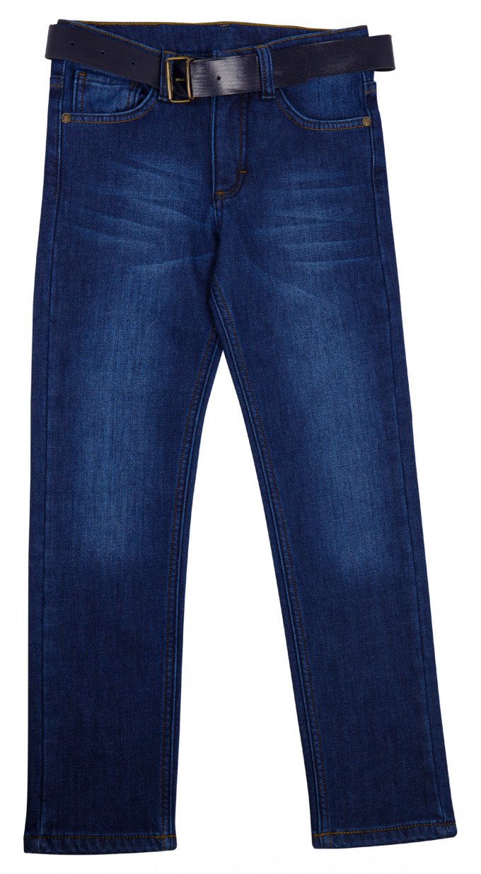 Фото - темно-синие теплые джинсы для мальчика цена 435 грн. за штуку - Леопольд