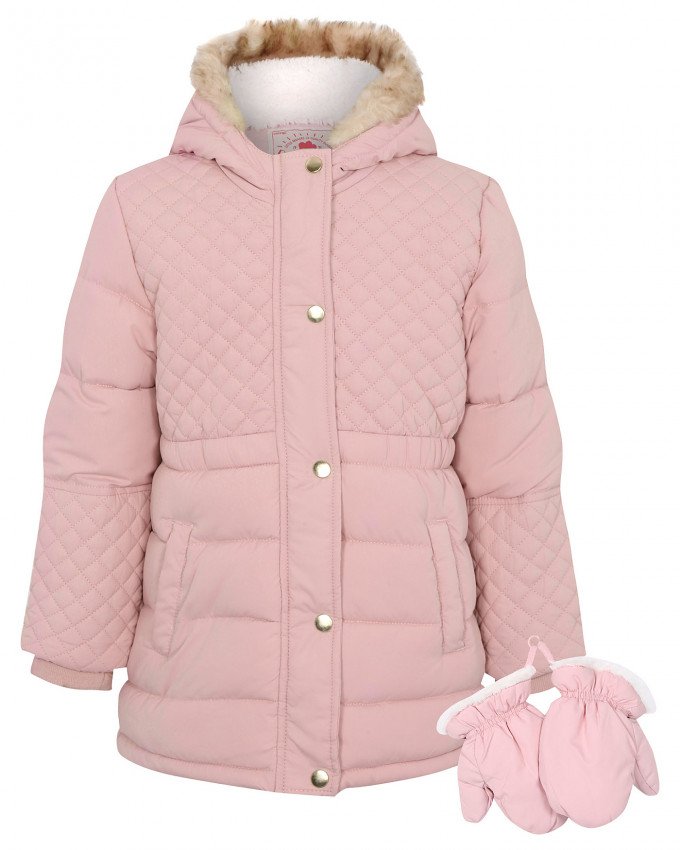 Фото - чудесная теплая курточка в комплекте с варежками цена 765 грн. за комплект - Леопольд