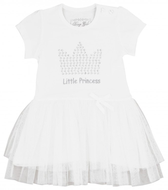 Фото - белое платье для девочки с фатиновой юбкой цена 225 грн. за штуку - Леопольд