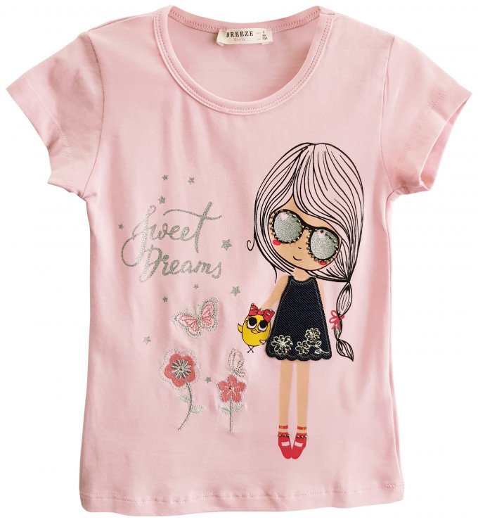 Фото - чудесная футболочка с девочкой для малышки цена 180 грн. за штуку - Леопольд