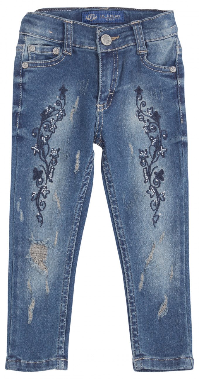 Фото - привлекательные синие джинсы со стразами цена 355 грн. за штуку - Леопольд