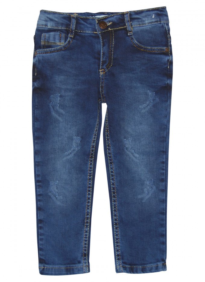 Фото - стильные синие джинсы для мальчика цена 345 грн. за штуку - Леопольд