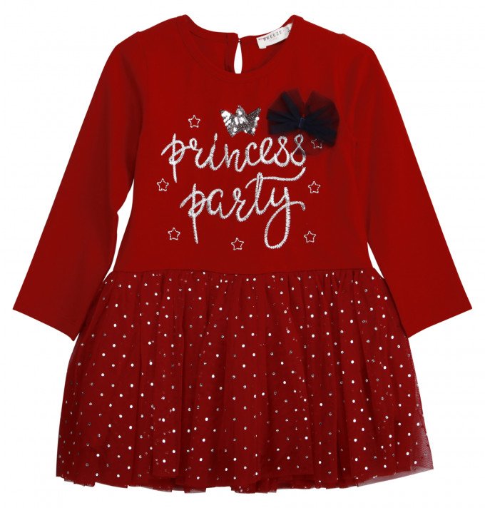 Фото - блестящее красное платьице для малышки цена 415 грн. за штуку - Леопольд