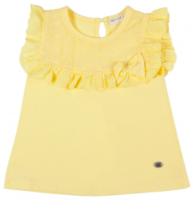 Фото - красивая футболочка с ажурным верхом для девочки цена 255 грн. за штуку - Леопольд