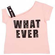 Картинка, модная персиковая футболка для девочки