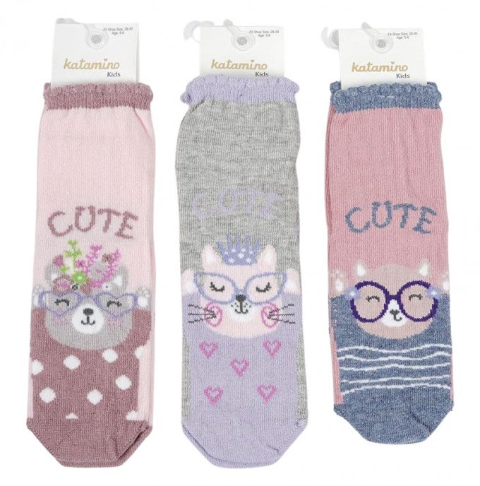 Фото - забавные носочки для девочки с котиками цена 39 грн. за штуку - Леопольд