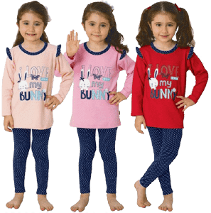 Пижамы для девочек 3 лет