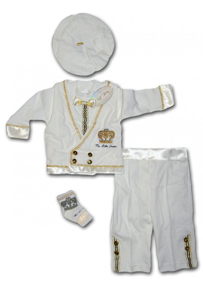 Фото - кремовий костюм для хрещення ціна 550 грн. за комплект - Леопольд
