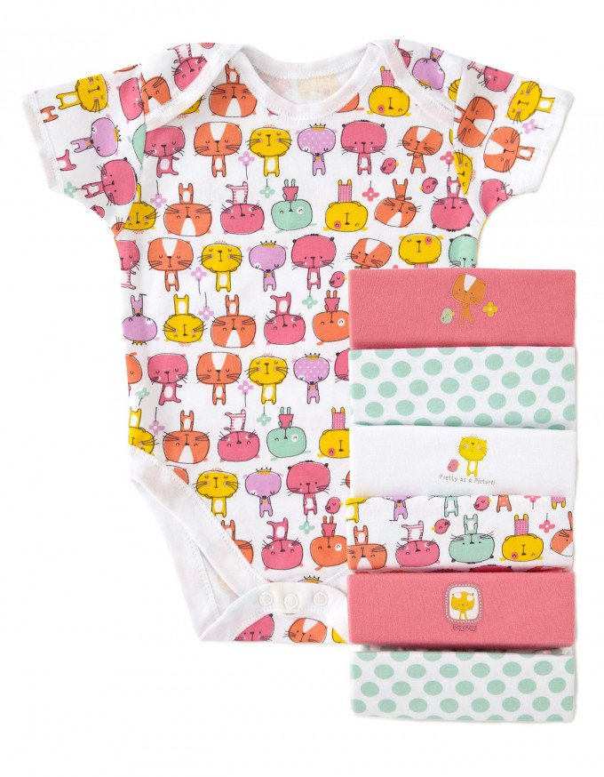 Фото - детские боди (7шт) цена 374 грн. за комплект - Леопольд