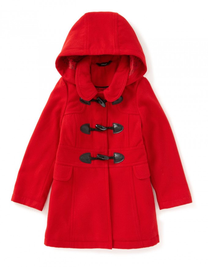 Фото - красное пальто для девочки цена 375 грн. за штуку - Леопольд