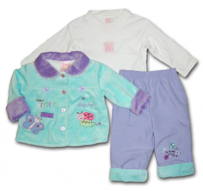 Фото - детский комплект 3-х предм. (3-6 мес) цена 220 грн. за комплект - Леопольд