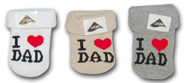 Фото - носки для новорожденного махровые Люблю папу, люблю маму цена 16 грн. за пару - Леопольд