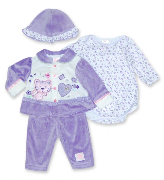 Фото - сиреневый комплект для девочек Love цена 231 грн. за комплект - Леопольд