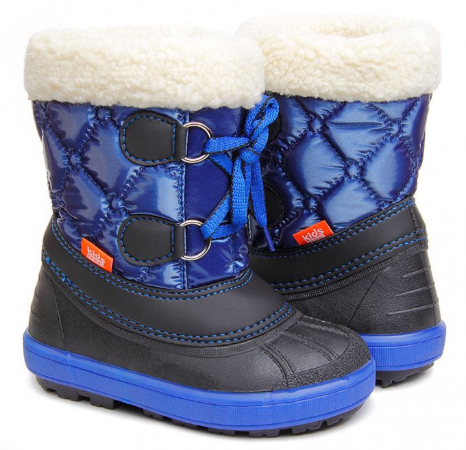 Фото - сині з чорним чобітками Demar Furry ціна 480 грн. за пару - Леопольд