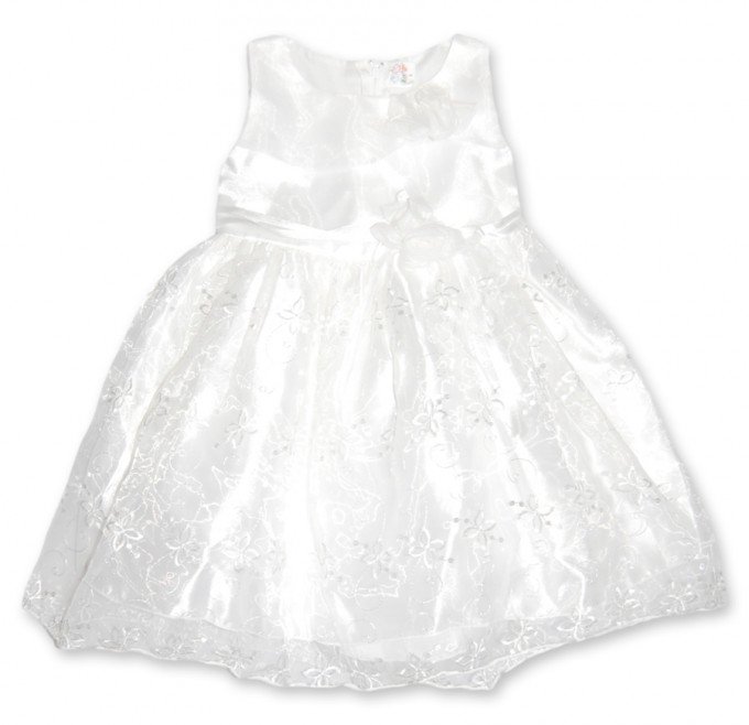 Фото - белое нарядное платье из органзы цена 450 грн. за штуку - Леопольд