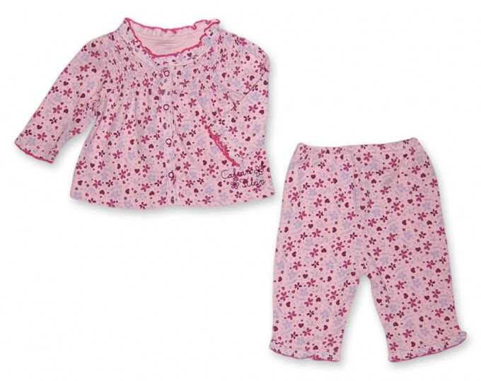 Фото - піжамка для новонародженої дівчинки Calvin Klein ціна 245 грн. за комплект - Леопольд